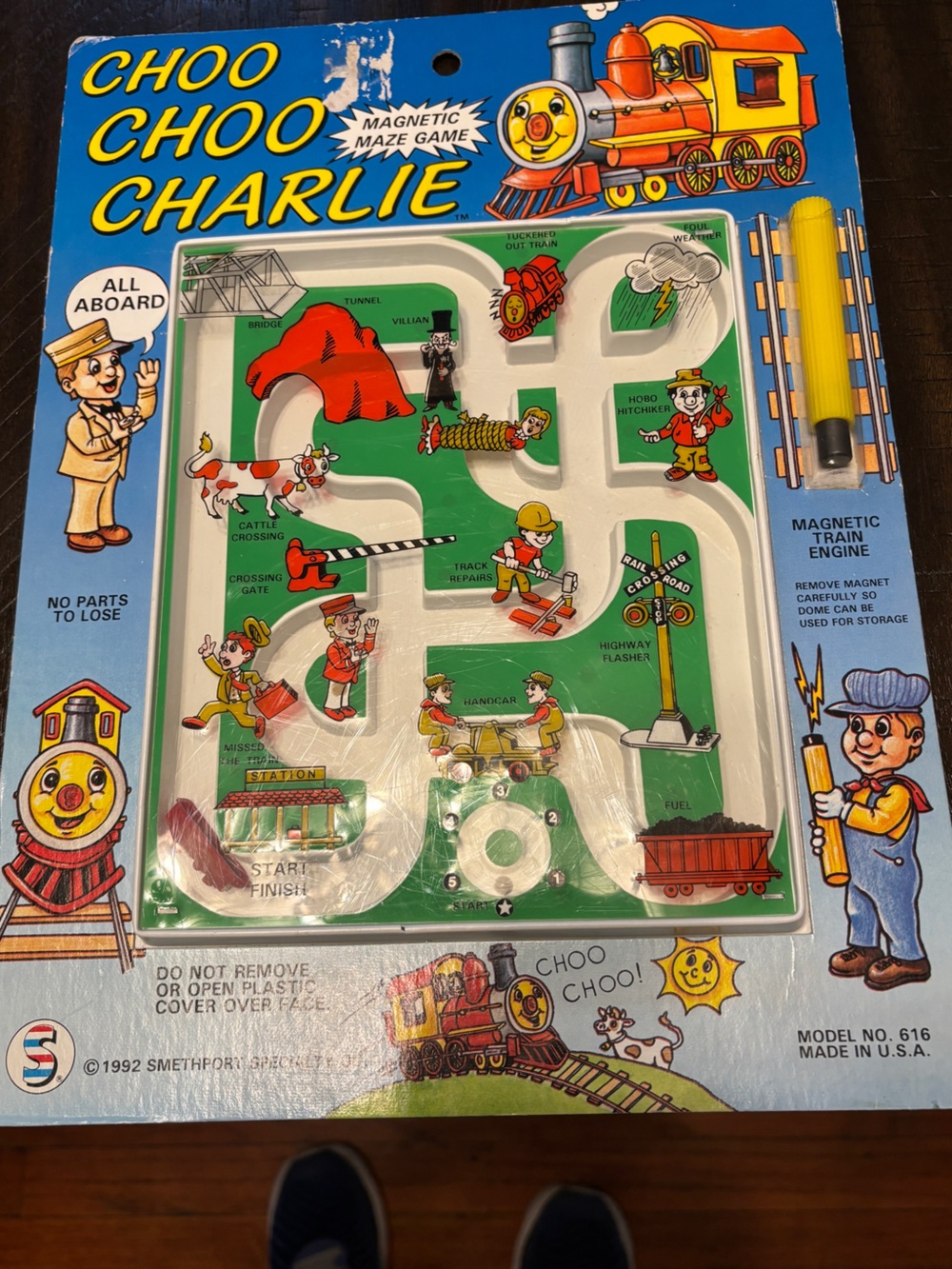 Vintage1992 Choo choo Charlie Magnetic Train Maze Playset New sealed
